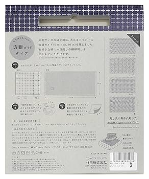 Amazon | ダルマ 刺し子布 SASHIKO CLOTH Col.3 ネイビー 方眼